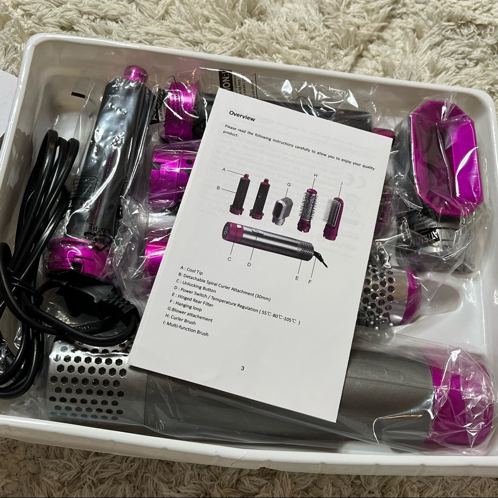Hot Air Styler 5-in-1 Hair Multi-Tool — Purple - Picture 6 of 7